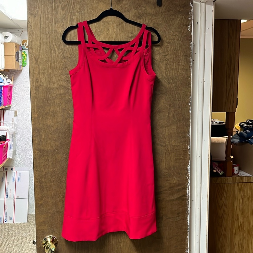 White House Black Market Size 6 Red Dress NWT